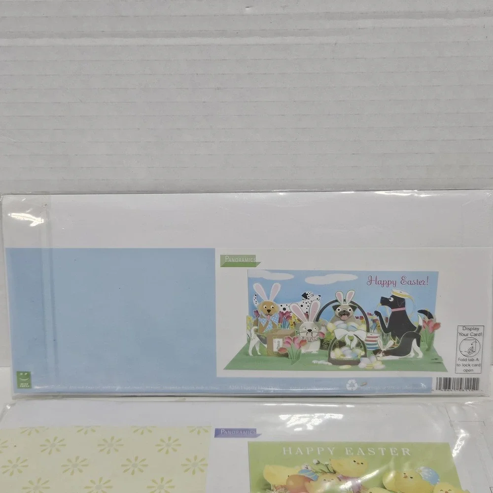 Lot 4 Happy Easter Pop Up With Paper‎ 3d Card Greeting Bunny Envelope Craft Lamb